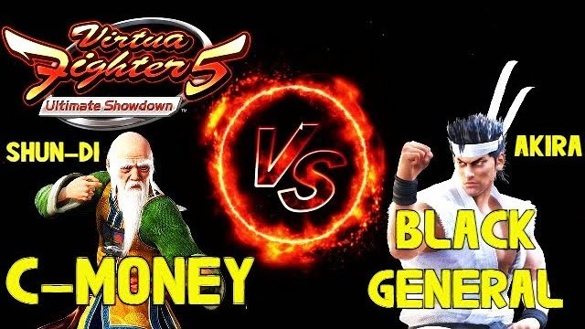 VF5US- C-MONEY VS BLACK GENERAL! (Virtua Fighter 5: Ultimate Showdown) Shun Di VS Akira Matches, FGC
