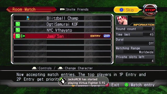 ShinyBrentford vs VFLive (DigitlSamurai and Jami San) - FT7s - Virtua Fighter 5 Final Showdo - 1 / 2