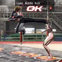 Leap Middle Kick